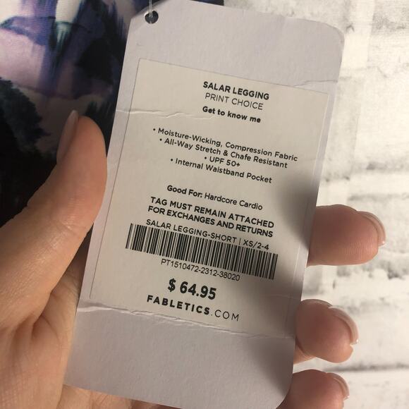 Fabletics Salar Define Mid Rise Legging Monarch Print Sz. XS NEW - Picture 9 of 10